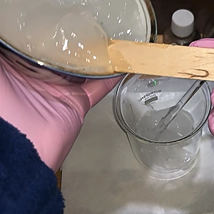 Adding the aloe vera