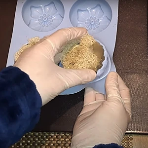 Removing the oat soap from the mold 1