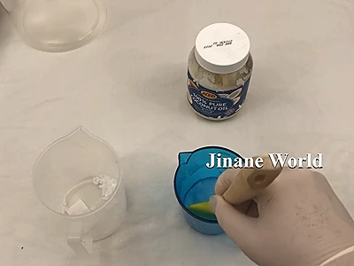DIY Coconut Soap - Mixing the sodium hydroxide with the distilled water