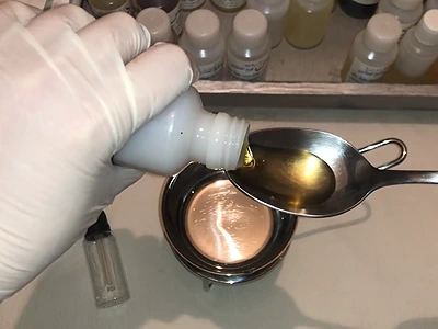 DIY Face Serum - Adding the jojoba oil