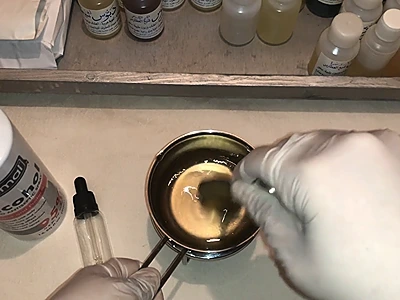 DIY Face Serum - Mixing the ingredients together