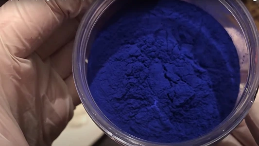 DIY blue nila soap. Blue nila powder