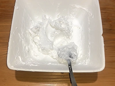 DIY Foaming Bath Butter. After using the electric mixer. Just like whipped cream