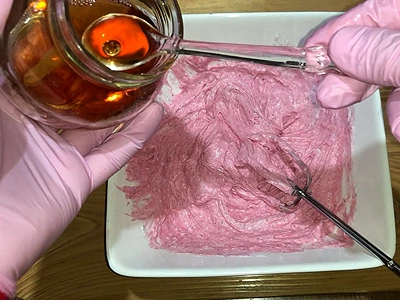 DIY Rose Creamy Soap. Add rose extract