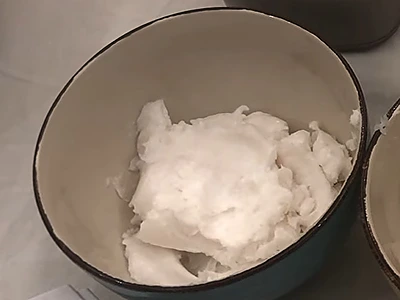 DIY Foaming Body Scrub. With the electric hand mixer, whip up the contents a bit