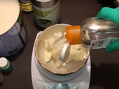 DIY Matcha Body Butter. Add sweet almond oil