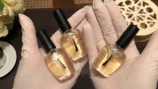 DIY Natural Cuticle Oil. 3 bottles, each with its own scent