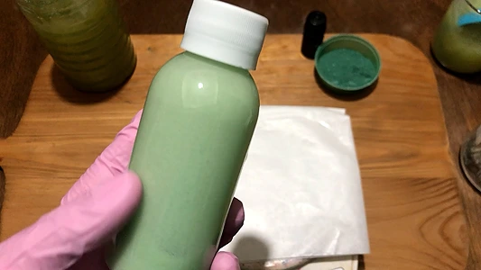 DIY Shampoo for Hair Growth. Pour the shampoo in a container