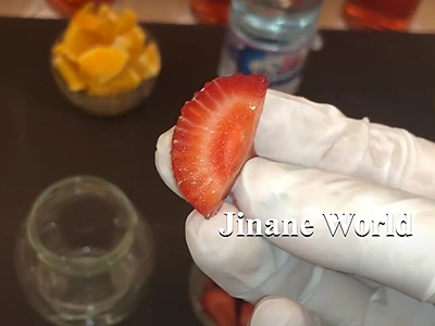 DIY Strawberry Extract for Skincare. Cut each strawberry in 2-4 pieces
