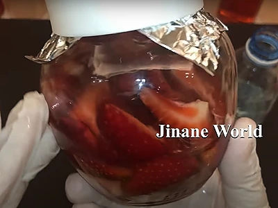DIY Strawberry Extract for Skincare. Seal the container