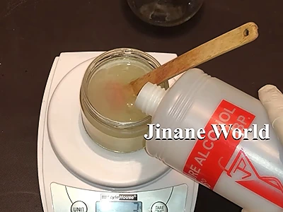 DIY Aloe Vera Extract. Add medical alcohol 96%