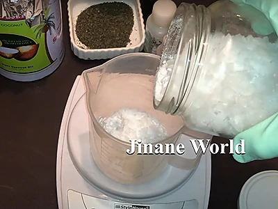 DIY Cold Process Green Tea Soap. In a separate beaker, put sodium hydroxide