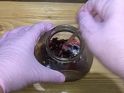 DIY Hibiscus Extract with Glycerine. Stir the ingredients
