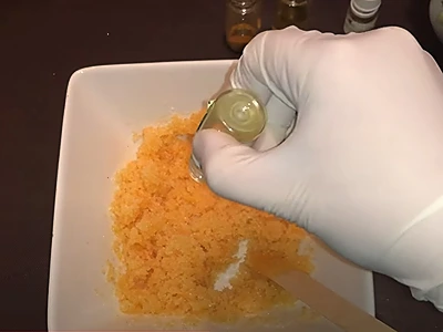 DIY Orange Sugar Body Scrub. Add fragrance oil
