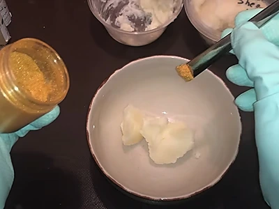 DIY Body Moisturizing Butter. Add a little mica color powder