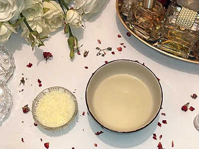 DIY Creamy Perfume with Lavender and Musk. After the bain-marie