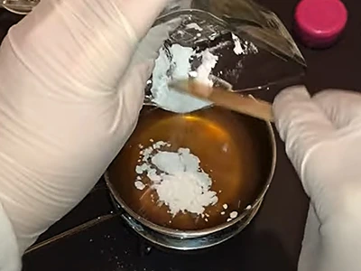 DIY Natural Deodorant Balm. Add corn flour