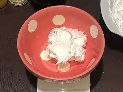 DIY Orange Creamy Soap. Put foaming bath butter in a bowl