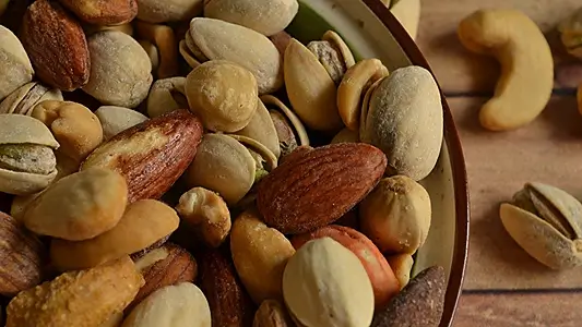 Nutrients for Hair Growth. Assorted nuts