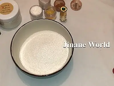 DIY Body Scrub with Musk. Put sugar in a bowl