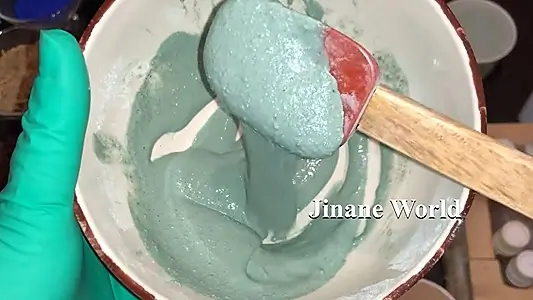DIY Clay Mask with Aloe. This is the consistency that I personally prefer