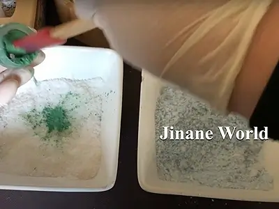 DIY Bath Salt Recipe. Add a small quantity of mica color powder