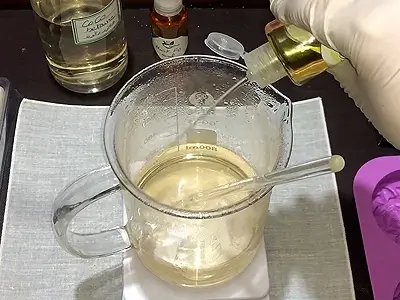 DIY Musk Soap Recipe. Add saffron carrier oil