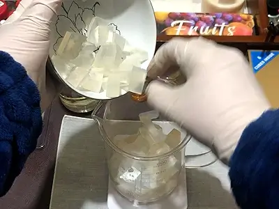 DIY Musk Soap Recipe. Place glycerine soap pieces in a beaker