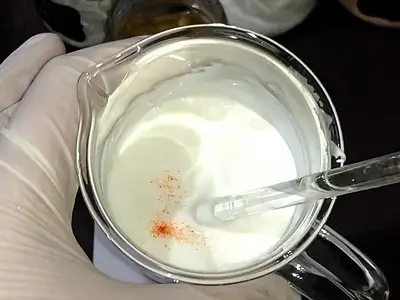 DIY Alpha Arbutin Cream for Face. Optional - Add just a bit of water color powder