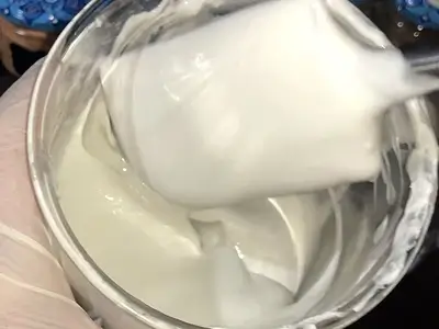 DIY Cream Base for Face. This is the cream consistency we want