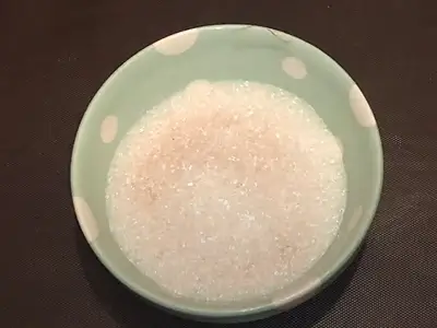 DIY Himalayan Bath Salts Recipe. Add Epsom salt. Both Himalayan and Epsom salts in the bowl