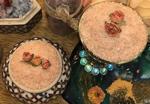 DIY Himalayan Bath Salts Recipe. Final product