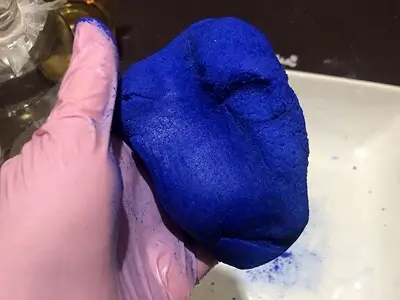 DIY Korean Candy Scrub with Indigo. Dough shape