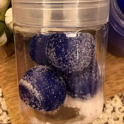 DIY Korean Candy Scrub with Indigo. Final product