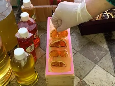 DIY Orange Cold Process Soap. Decoration