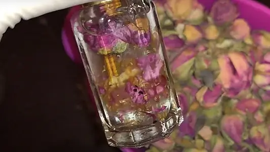 DIY Rose Scented Oil Perfume. Final product