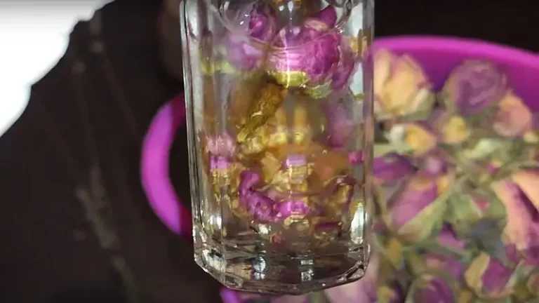 DIY Rose Scented Oil Perfume. Feature image