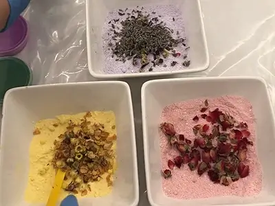 Homemade Foot Soak for Dry Feet. Add dried flowers