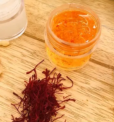 Homemade Saffron Mask Recipe. Final product