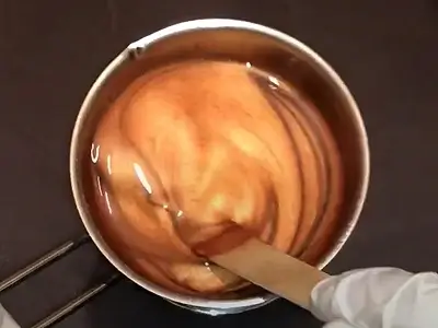 DIY Bronze Body Butter. Mix the mica thoroughly. Amazing color!