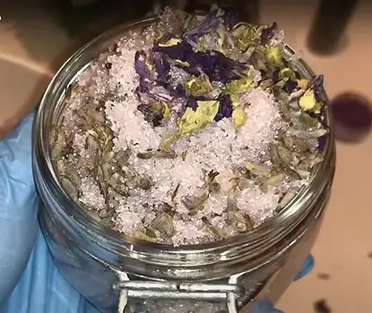 DIY Lavender Sugar Scrub Recipe. Final product