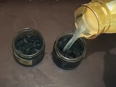 DIY Natural Activated Charcoal. Pour the water and lemon juice mixture over the crushed natural charcoal