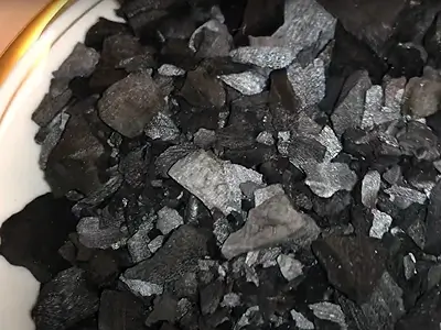 DIY Natural Activated Charcoal. The charcoal has dried after 24 hours