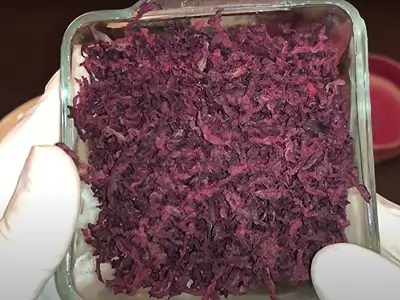 How to Make Dried Beetroot Powder. Dried beetroot strips