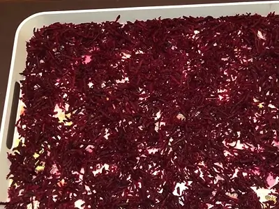 How to Make Dried Beetroot Powder. Spread the beetroot strips onto a large tray