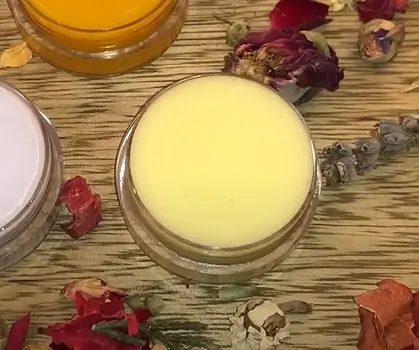 DIY Chamomile Cream for Sensitive Skin. Final product