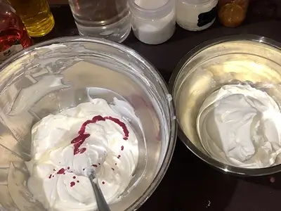 Moisturizing DIY Emulsified Body Butter Recipe. Add a small amount of the mica color solution